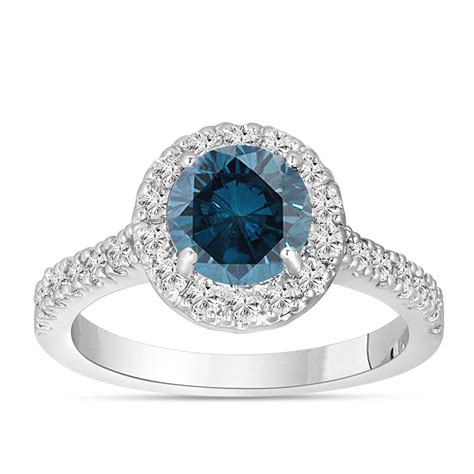 fancy blue diamond engagement rings