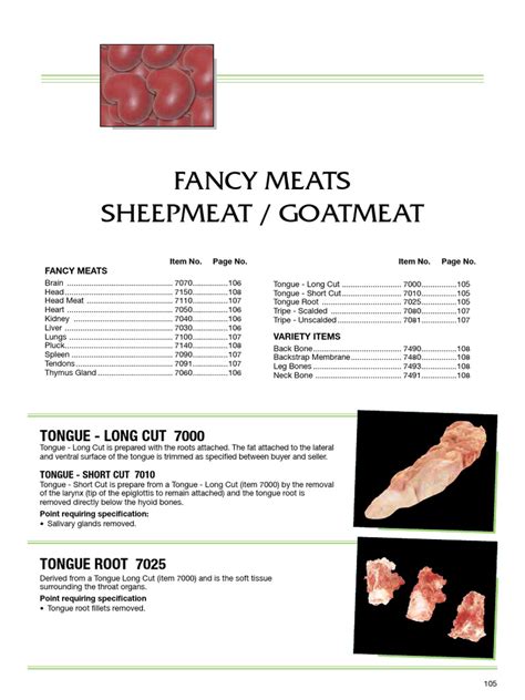 Fancy Meats List