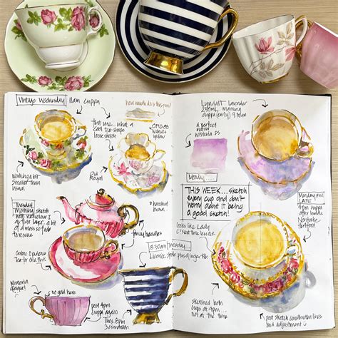 Fancy Teacup Drawing