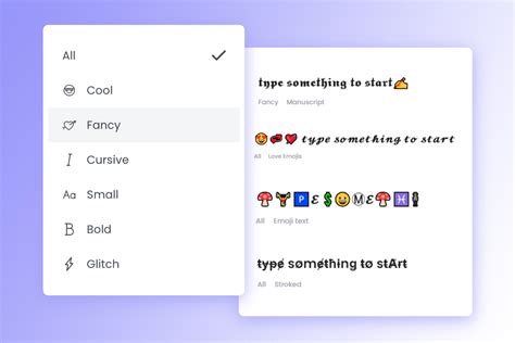 fancy words copy and paste