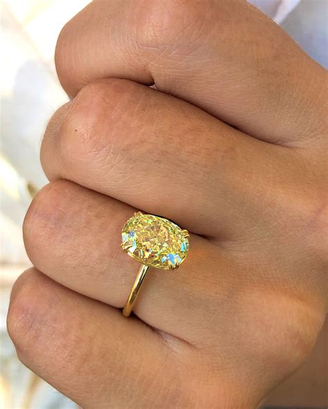 Fancy Yellow Oval Diamond