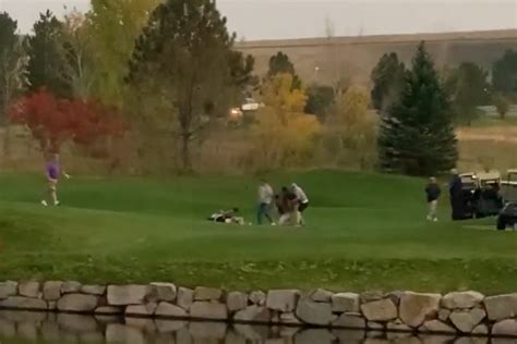 fantastic fight on golf course