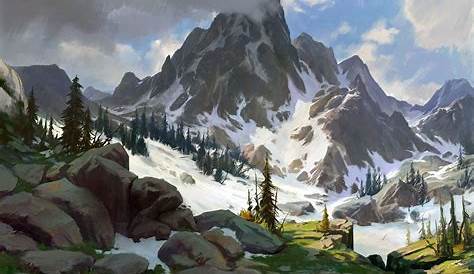 Mountains | Fantasy landscape, Fantasy artwork, Fantasy concept art