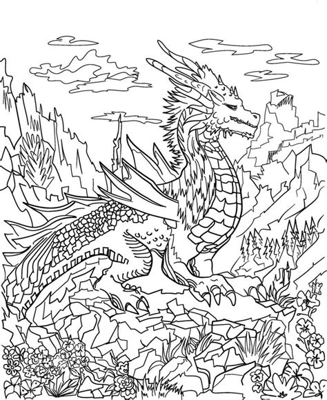 fantasy dragon coloring resources