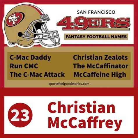 fantasy football team names mccaffrey