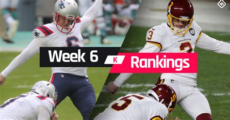 fantasy football week 6 kicker rankings