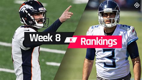 fantasy football week 8 kicker rankings