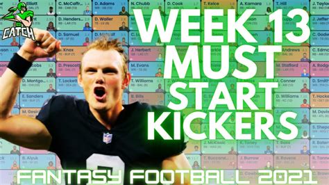fantasy kickers week 13