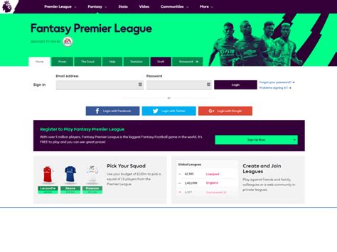 fantasy premier league website