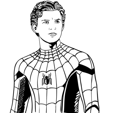 far from home spider-man coloring sheet