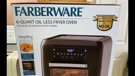 Farberware 3.2 Quart Digital Air Fryer, OilLess Black Bake Grill Fry