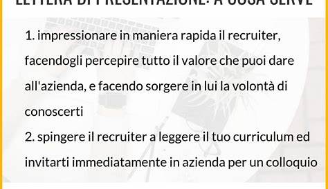 Lettera Di Presentazione Online Gratis - Lettera di Presentazione