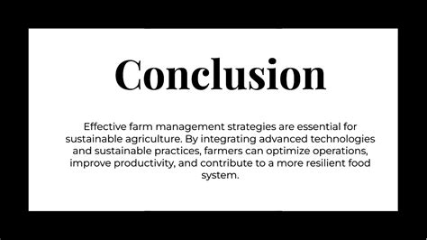 Farm conclusion