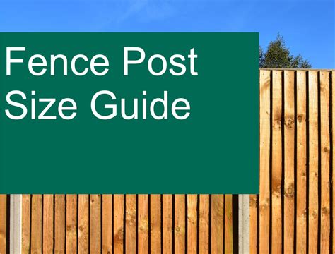 Farm Fence Post Sizes