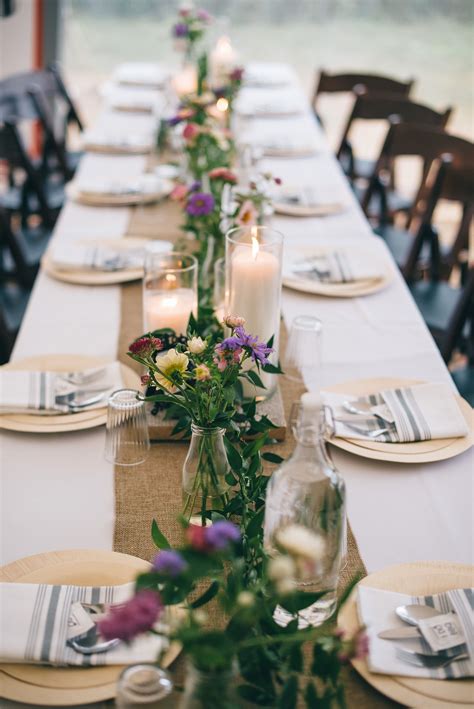 Farmer Wedding Ideas Table Settings