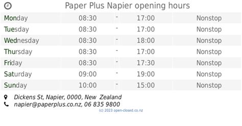 farmers napier opening hours