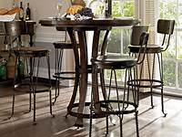 Counter Height Rustic Farmhouse Table with Stools, High Top table with