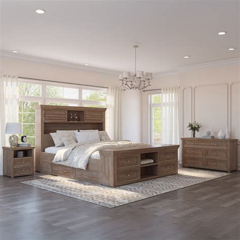 Better Homes & Gardens Modern Farmhouse Queen Platform Bed with Storage