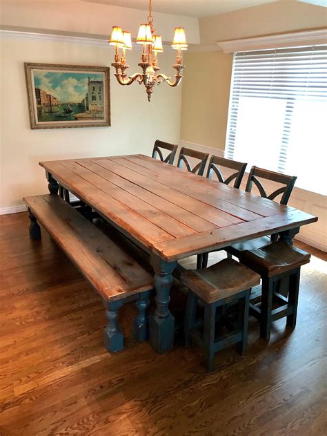 Farmhouse Table With Bench And Chairs