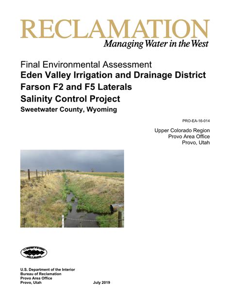 Farson Eden Irrigation Project Map