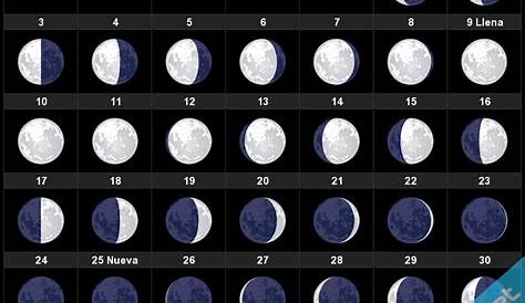 Calendario Lunar Octubre Año 2022 | Fases Lunares