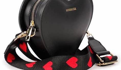 Fashion Heart Shoulder Bag Brand Pink 22cm At Leather