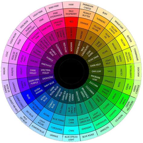 fashion colour wheel chart