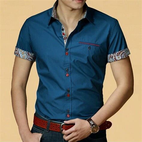 fashionable short sleeve shirts for men