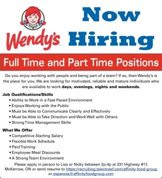 fast food jobs hiring near me part time