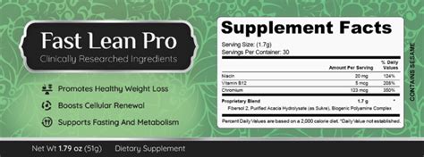 fast lean pro supplement online