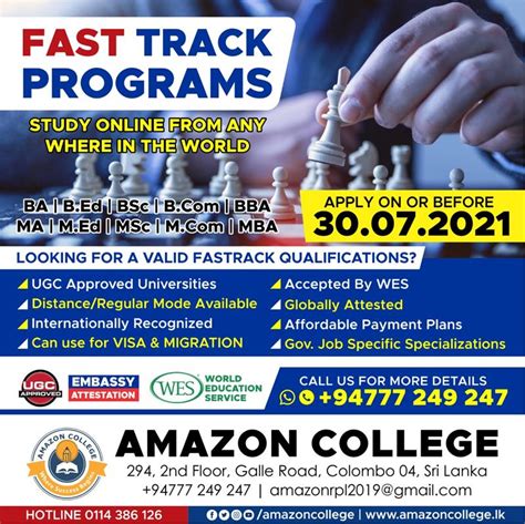 fast track masters degree online