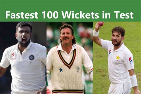 fastest 100 wickets in test