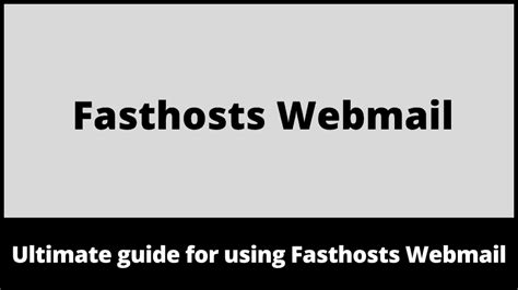 fasthosts webmail