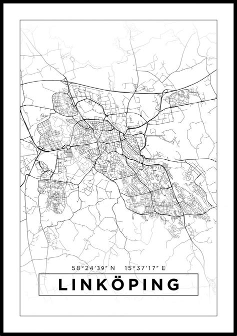 Old map of Linköping in 1929. Buy vintage map replica poster print or