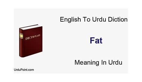 Fat Man Meaning Urdu Words With Hindi Words Love Words Names With