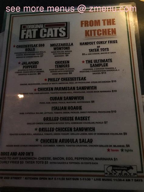 fat cats menu