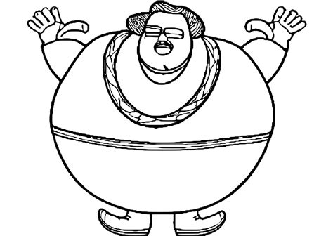 Fat Guy Coloring Pages