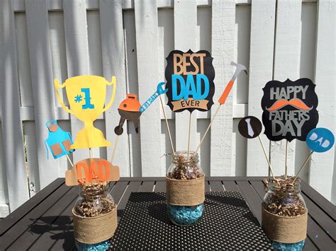 Father's Day Table Decor, Table decorations, Table
