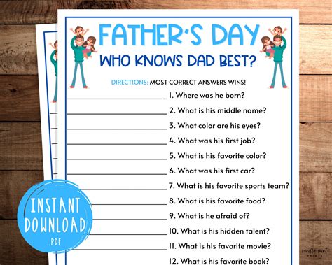 father's day games in school