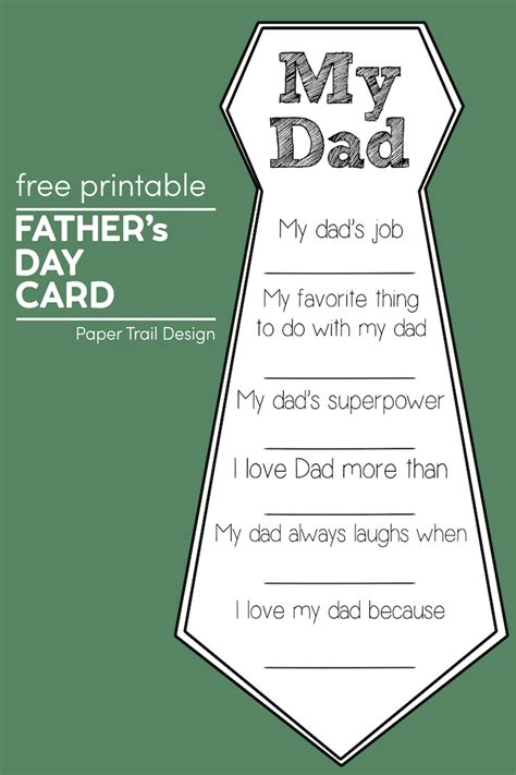 Fathers Day Free Printable: Celebrate Your Dad With These Awesome Ideas