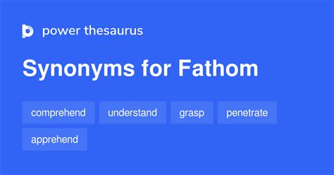 fathom definition synonyms