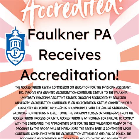 faulkner university pa program