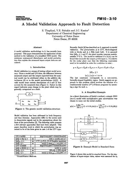 Fault Detection Validation