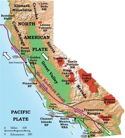 fault line map california