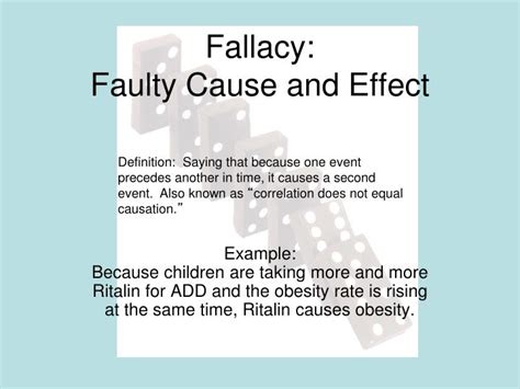 faulty cause and effect examples