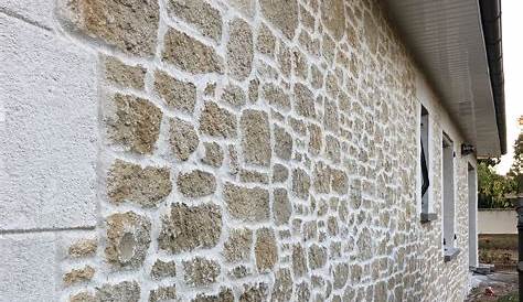 Fausse Pierre Pour Mur Exterieur Notre Enduit Décoratif Avant (crépi Blanc) Et Après (crépi