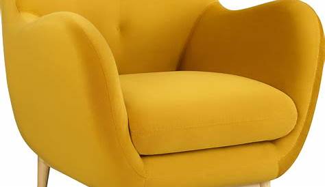 Fauteuil vintage jaune Moutarde allemand 1960 Design