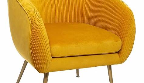 Fauteuil Jaune Velours Moya En