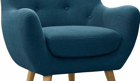 Fauteuil esprit scandinave bleu pétrole Poppy