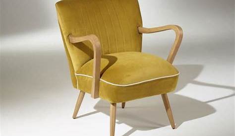 Fauteuil Vintage Jaune Moutarde Allemand 1960 Design